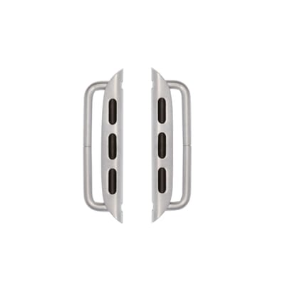 Apple Watch-connector - bandadapter voor 38/40/41 mm kasten, bandaanzetbreedte 22 mm, zilverkleurig aluminium
