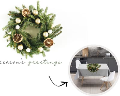 Kerst Tafelkleed - Kerstmis Decoratie - Tafellaken - Winter - Sinaasappel - Kerst - 260x130 cm - Kerstmis Versiering