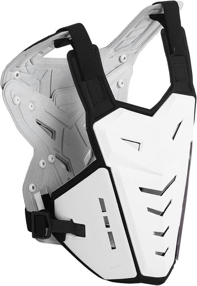 Motorcross Pantser - Beschermvest Motor - Veilig Rijden - Dubbele Laag Bescherming - Verstelbaar - Wit