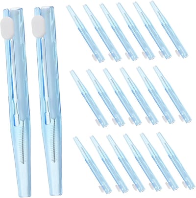 Interdentale Ragers - Tandenborstels Beugel - Reiniging Mond - Flexibel Push Pull - 7.2 cm Lengte - Blauw