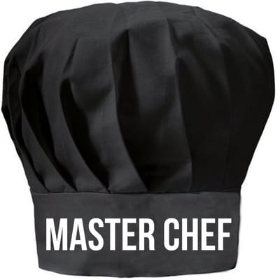 Master chef cadeau koksmuts - zwart - dames en heren - Cadeau vaderdag, moederdag, verjaardag