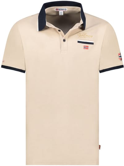 Geographical Norway Expedition Katoen Polo Shirt Kara Beige - XXL