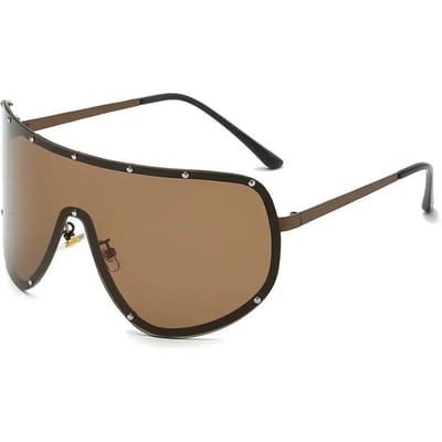 Nieuwe Steampunk Extra Grote Bril voor Dames Trends Punk Y2k Zonnebril Heren 2000's Designer Bril UV Bescherming 400 De Sol Oculos