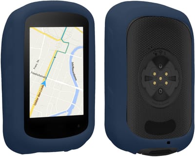 kwmobile hoes geschikt voor Garmin Edge 840 / Edge 540 - Siliconen beschermhoes voor fietsnavigatie - donkerblauw