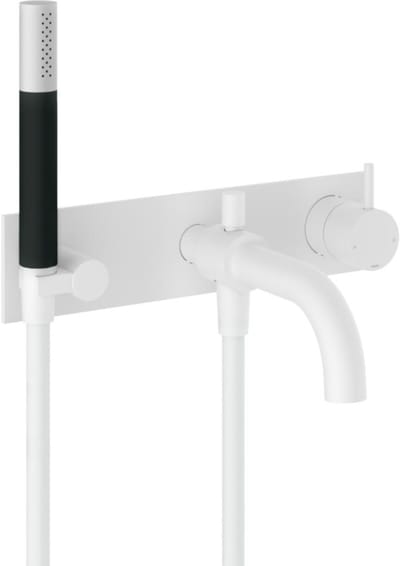 Hotbath Cobber Afbouwdeel - Inbouw Douche/Badmengkraan - Automatische Omstelinrichting met Doucheslang en Handdouche - Wit