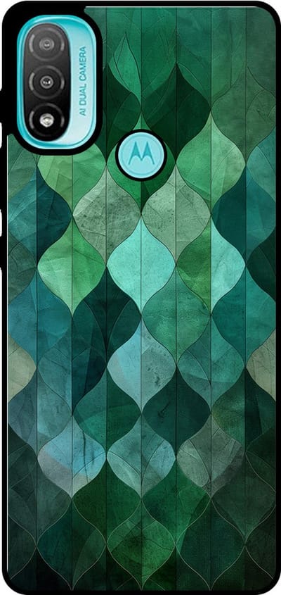 Smartphonica Telefoonhoesje Geschikt voor Motorola Moto E20 met groene bladeren opdruk - TPU backcover case green leaf design - Groen geschikt voor Motorola Moto E20