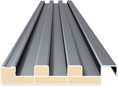 Metalen Dakplaten - Geïsoleerde Panelen - Huis Renovatie - Innovatief Golfpatroon - 0.6mm Dikte - Grijs