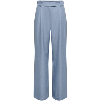 Regular Fit Wijde broek met schuifhaaksluiting Model 'LINDA'