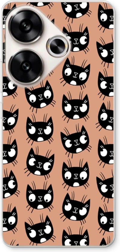 Case Company® - Hoesje geschikt voor Xiaomi Poco F6 hoesje - Kat - Soft Cover Telefoonhoesje - Bescherming aan alle Kanten en Schermrand