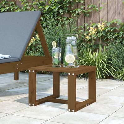 Buitentafel Grenenhout - Terrastafel Balkontafel - Drankjes Plaatsen - Waterafvoer Lattenbodem - 40 x 38 x 28.5 cm - Bruin