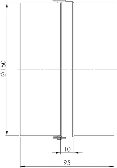 Ventilatiekoppeling met Terugslagklep voor Kanalen van 150 mm