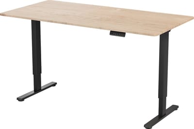 Vestland Zit-Sta Bureau Elektrisch In Hoogte Verstelbaar - Conform ARBO-norm - Geheugenfunctie - 160 x 80 CM - Dubbele Motor - Eiken-Zwart