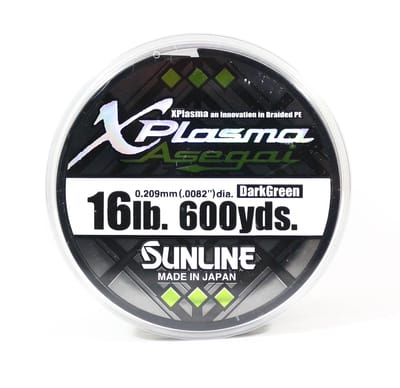 Sunline PE Line Asegai Xplasma 600yds PE 1.5 16lb Donkergroen (5202)