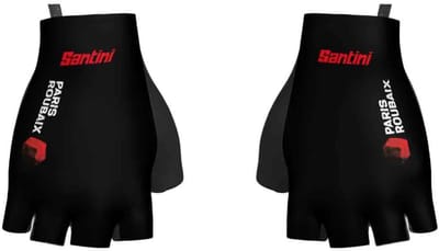Santini Paris-roubaix 2026 Korte Handschoenen Zwart L