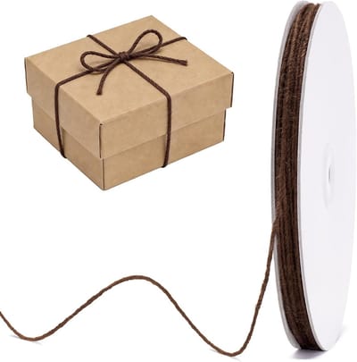 Jute Touw 2mm Bruin 100m voor Tuinieren, Cadeauverpakking en DIY Decoratie, Sterk en Duurzaam Jute Touw voor Planten en Geschenkdozen