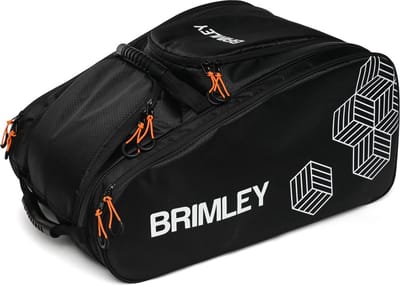 Brimley PRO Padeltas - Padelhoes - Hoogwaardig slijtvast materiaal - Ruimte voor meerdere rackets - Isolerend compartiment houdt eten/drinken koel – Met schoenenvak - Zwart