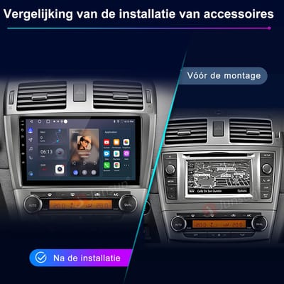 Junsun Android 15 Autoradio Geschikt voor Toyota Avensis T27 2008-2015 Accessoires, Draadloze CarPlay & Andriod Auto, DAB+, GPS-Navigatie, WIFI, Bluetooth, RDS, DSP, SWC, 9-inch Touchscreen, 4 GB+64 GB, DSP, Octa-Core processor