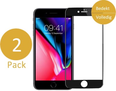 Screenprotector geschikt voor iPhone 8 / 7 - 2x FullGuard Glas Screen Protector