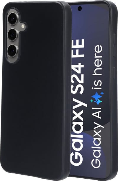 Mobiparts hoesje geschikt voor Samsung Galaxy S24 FE - Zacht TPU - Schokabsorberend TPU - Grip Coating - Zwart