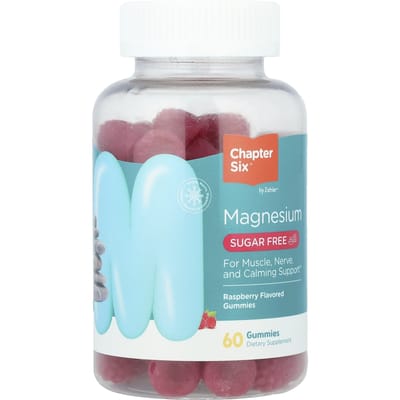 Chapitre Six, gommes au magnésium, sans sucre, framboise, 60 gommes
