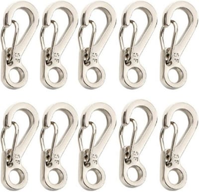 FSW-Products - 4 Stuks - Karabijnhaken - Karabijnhaak - Carabiners - Festonhook - Zilver - Aluminium - Sleutelhanger