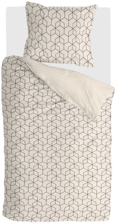 Byrklund Dekbedovertrek Sharp Angles - 140x220 - 100% Polyester - Beige