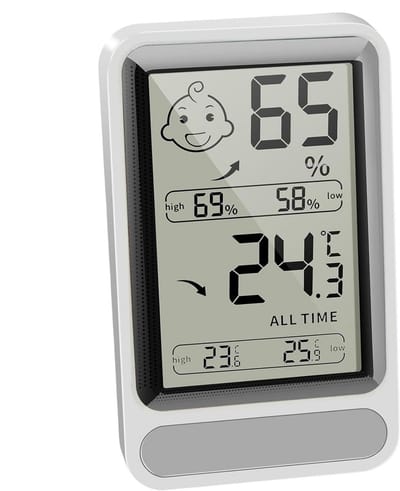 Digitale Binnenthermometer en Hygrometer met Groot Verlicht Display