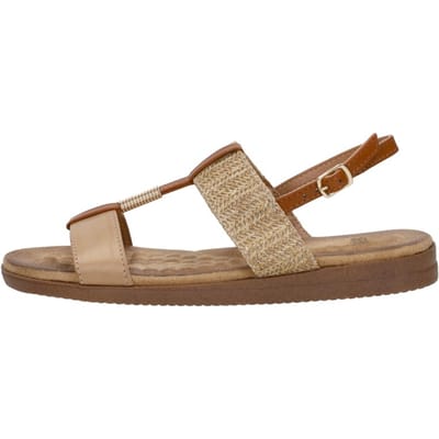 SUB55 Sandalen Plat Sandalen Plat - Beige - Maat 37
