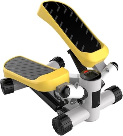 Pedaaltrainer - Onder desk trainer - Been en arm - Stille werking - 34x30x17.5 cm - Geel