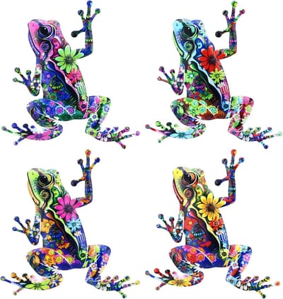 Frog Wall Art voor Buiten, Decoratieve Kikker Wanddecoratie, Tuinaccessoires en Tuindecoraties voor een Speelse Sfeer