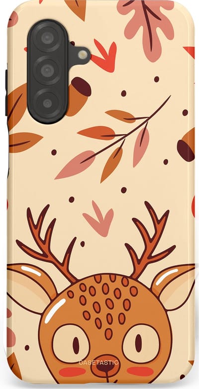 Casetastic hoesje geschikt voor Samsung Galaxy A26 - Dubbellaagse bescherming - Hert in de herfst - Fashion Case - Zand Terracotta Rood