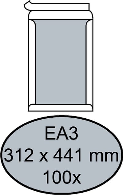 Envelop quantore bordrug ea3 312 x 441 zk 120 gr wit