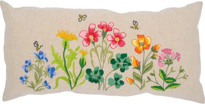 Vervaco - Kussen kit Meadow Flowers - PN-0222524 - Borduren - Borduurpakket - Borduurpakket volwassenen - Borduurpakket kind