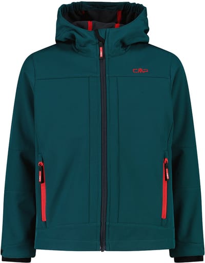 Cmp Fix Hood 3a00094 Softshelljack Blauw 16 Years Kinderen