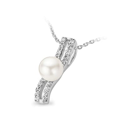 Orphelia Hanger + Ketting Shell Pearl Raille Zirconium ZH-4714