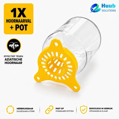 Huubsolutions Aziatische Hoornaarval met Pot - Selectieve Wespenval