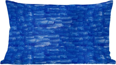 Sierkussens - Kussentjes Woonkamer - 60x40 cm - Verf - Strepen - Blauw