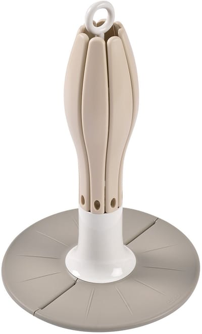 Béaba Flessenrek - Opvouwbaar Droogrek - Compact & Hygiënisch Afdruiprek voor Zuigflessen - Voor 8 Baby Flessen & Accessoires - Beige