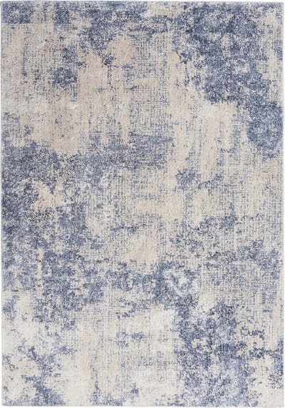 Nourison - Vloerkleed Silky Textures SLY01 - Ivoorblauw - 119x180 cm