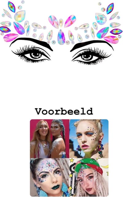 Akyol - Gekleurde Gezichtsjuwelen – gezichtsteentjes - gezicht glitters - body glitter – carnaval- plak diamantjes- diamantjes voor gezicht - bohemian feest - bohemian – festival – gezichtsdecoratie – feest – decoratie - glitter body - gl