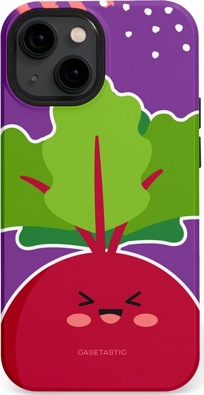 Casetastic Hoesje Geschikt voor Apple iPhone 13 Mini Magsafe - Stijlvolle Beschermende Duo-layer Case - Kawaii Groenten Look
