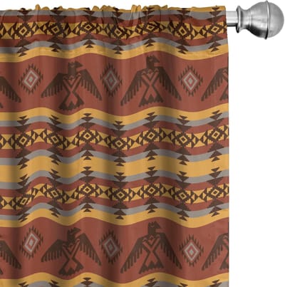 ABAKUHAUS Stammes gordijnen – 2x75x225 cm – microvezel
