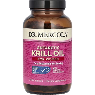 Dr. Mercola, Antarctische Krillolie voor Vrouwen, 270 Capsules