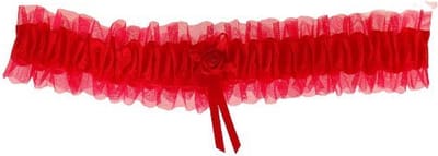Kousenband grote maat - rood