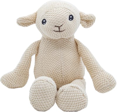 Cute since 1999 - Katoenen knuffel - Wit lammetje - Baby knuffel - 17cm