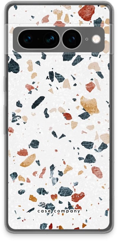 Case Company® - Hoesje geschikt voor Google Pixel 7 Pro hoesje - Terrazzo N°4 - Soft Cover Telefoonhoesje - Bescherming aan alle Kanten en Schermrand