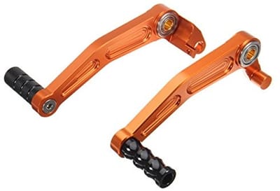 Dailygoody Voetrem Koppeling Versnellingspedaal Set - Lichtgewicht - Aluminium - Modern - Voor 125 200 390 Duke - Oranje
