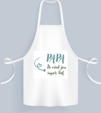 Akyol - papa ik vind jou Keukenschort - Papa - je vader - vaderdag cadeautjes - verjaardagscadeau - gift - kado - 82 bij 71 cm