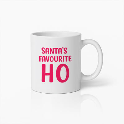 Santa’s Favoriete Ho Mok 330ml – Grappige Kerst Koffiebeker – Feestdagencadeau voor Vrienden & Familie