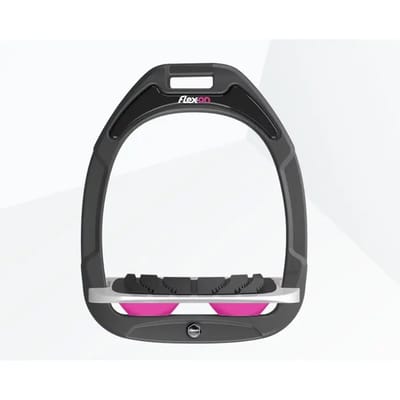 Ingeloten stijgbeugels Grip Antraciet/Grijs/Roze Flex-On Green Composite
